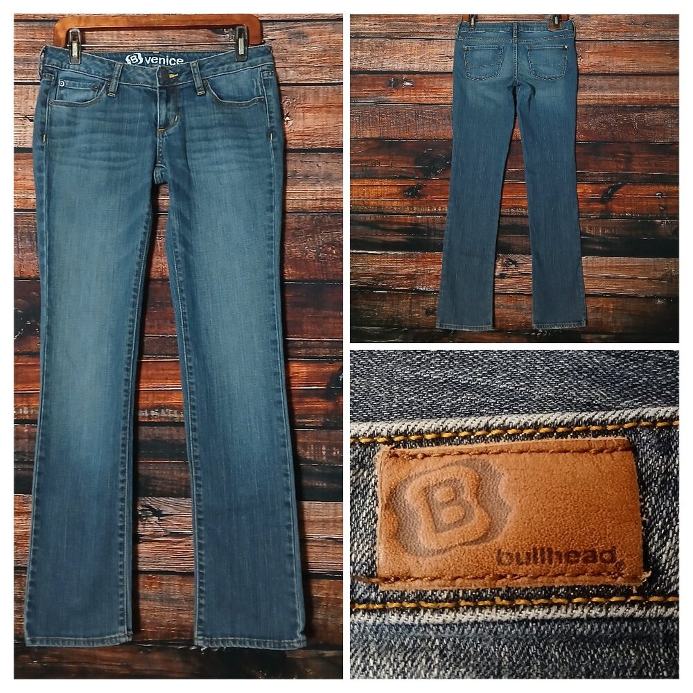 Bullhead Vintage Venice Jeans Size 5 Low Rise Skinny Blue Denim Stretch